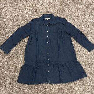 LOFT Navy Blue Shirt Dress